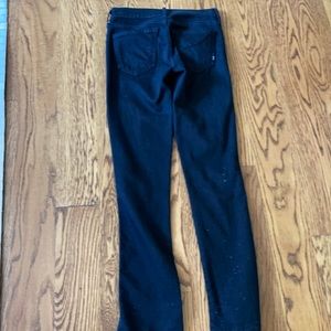 Mothers black denim high waisted jeans